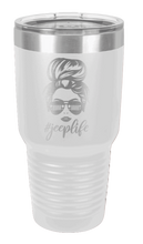 Load image into Gallery viewer, Jeep Life - Messy Bun Laser Engraved Tumbler (Etched)
