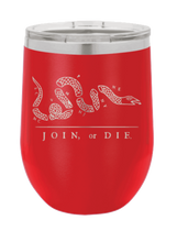 Load image into Gallery viewer, Join Or Die Laser Engraved Wine Tumbler (Etched)
