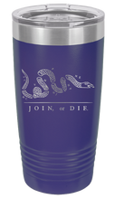 Load image into Gallery viewer, Join Or Die Laser Engraved  (Etched) Tumbler
