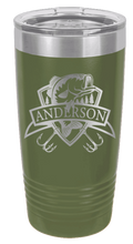 Load image into Gallery viewer, Bass with Customizable Banner Laser Engraved Tumbler (Etched)
