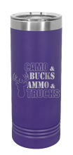 Load image into Gallery viewer, Camo &amp; Bucks Laser Engraved Skinny Tumbler (Etched)
