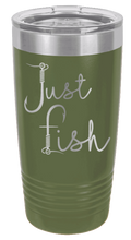 Load image into Gallery viewer, Just Fish Laser Engraved Tumbler (Etched)
