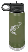 Load image into Gallery viewer, Bass Laser Engraved Water Bottle (Etched)

