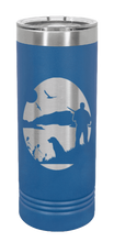 Load image into Gallery viewer, Hunter With Dog Laser Engraved Skinny Tumbler (Etched)
