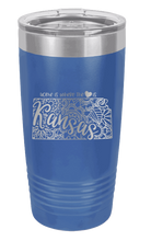 Load image into Gallery viewer, Kansas - Home Is Where the Heart is Laser Engraved Tumbler (Etched)

