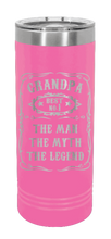 Load image into Gallery viewer, Grandpa Laser Engraved Skinny Tumbler (Etched)
