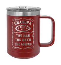 Load image into Gallery viewer, Grandpa - The Man, The Myth, The Legend - Customizable Laser Engraved Mug (Etched)
