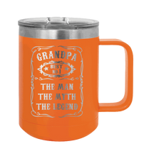 Load image into Gallery viewer, Grandpa - The Man, The Myth, The Legend - Customizable Laser Engraved Mug (Etched)
