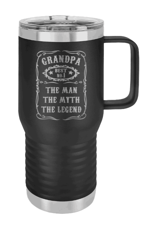 Grandpa - The Man, The Myth, The Legend - Customizable Laser Engraved Mug (Etched)