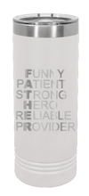 Load image into Gallery viewer, FATHER Laser Engraved Skinny Tumbler (Etched)
