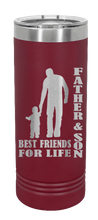 Load image into Gallery viewer, Father and Son Best Friends For Life Laser Engraved Skinny Tumbler (Etched)
