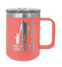 Load image into Gallery viewer, Father &amp; Son - Best Friends for Life Laser Engraved Mug (Etched)
