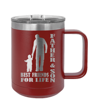 Load image into Gallery viewer, Father &amp; Son - Best Friends for Life Laser Engraved Mug (Etched)
