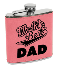 Load image into Gallery viewer, World&#39;s Best Dad Laser Engraved Flask
