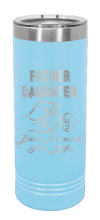 Load image into Gallery viewer, Father and Daughter Best Friends for Life Fist Bump Laser Engraved Skinny Tumbler (Etched)
