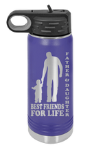 Load image into Gallery viewer, Father &amp; Daughter - Best Friends for Life Laser Engraved Water Bottle (Etched)
