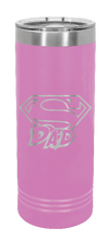 Load image into Gallery viewer, Super Dad Laser Engraved Skinny Tumbler (Etched)
