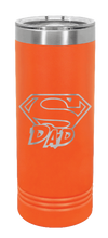 Load image into Gallery viewer, Super Dad Laser Engraved Skinny Tumbler (Etched)
