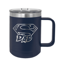 Load image into Gallery viewer, Super Dad - Customizable Laser Engraved Mug (Etched)
