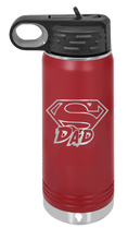 Load image into Gallery viewer, Super Dad - Customizable Laser Engraved Water Bottle (Etched)
