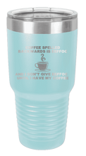 Load image into Gallery viewer, Coffee spelled backward EEFFOC Laser Engraved Tumbler  - (Etched)
