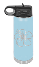 Load image into Gallery viewer, Hibiscus Flower Laser Engraved Water Bottle (Etched)
