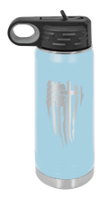Load image into Gallery viewer, Cross Flag Vertical Laser Engraved Water Bottle (Etched)
