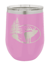 Load image into Gallery viewer, Elk and Trees Laser Engraved Wine Tumbler (Etched)

