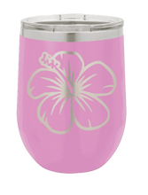Load image into Gallery viewer, Hibiscus Flower Laser Engraved Wine Tumbler (Etched)
