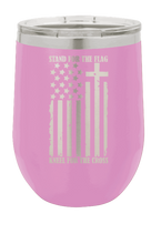 Load image into Gallery viewer, Stand for the Flag Laser Engraved Wine Tumbler (Etched)
