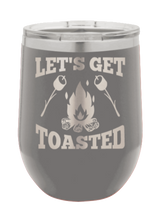 Load image into Gallery viewer, Let&#39;s Get Toasted Laser Engraved Wine Tumbler (Etched)
