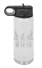 Load image into Gallery viewer, Life is Better in The Woods Laser Engraved Water Bottle (Etched)
