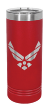 Load image into Gallery viewer, U.S. Air Force Laser Engraved Skinny Tumbler (Etched)
