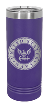 Load image into Gallery viewer, U.S. Navy Laser Engraved Skinny Tumbler (Etched)
