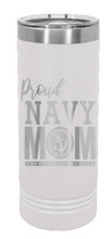 Load image into Gallery viewer, Proud U.S. Navy Mom Laser Engraved Skinny Tumbler (Etched)
