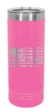 Load image into Gallery viewer, U.S. Marine Corps Flag Laser Engraved Skinny Tumbler (Etched)
