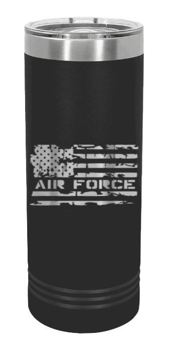 U.S. Air Force Flag Laser Engraved Skinny Tumbler (Etched)
