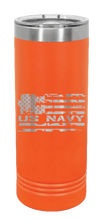 Load image into Gallery viewer, U.S. Navy Flag Laser Engraved Skinny Tumbler (Etched)
