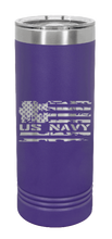 Load image into Gallery viewer, U.S. Navy Flag Laser Engraved Skinny Tumbler (Etched)
