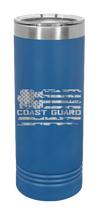 Load image into Gallery viewer, U.S. Coast Guard Flag Laser Engraved Skinny Tumbler (Etched)
