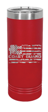 Load image into Gallery viewer, U.S. Coast Guard Flag Laser Engraved Skinny Tumbler (Etched)
