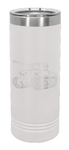 Load image into Gallery viewer, Tank Laser Engraved Skinny Tumbler (Etched)
