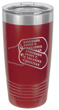 Load image into Gallery viewer, Dog Tags Laser Engraved Tumbler (Etched)
