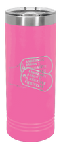 Load image into Gallery viewer, Dog Tags Laser Engraved Skinny Tumbler (Etched)
