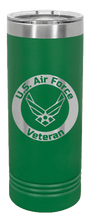 Load image into Gallery viewer, Air Force Veteran Laser Engraved Skinny Tumbler (Etched)
