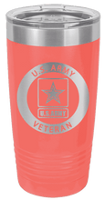 Load image into Gallery viewer, Army Veteran Laser Engraved Tumbler (Etched)
