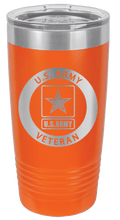 Load image into Gallery viewer, Army Veteran Laser Engraved Tumbler (Etched)
