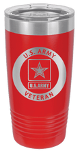 Load image into Gallery viewer, Army Veteran Laser Engraved Tumbler (Etched)
