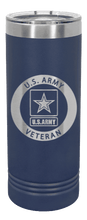 Load image into Gallery viewer, Army Veteran Laser Engraved Skinny Tumbler (Etched)

