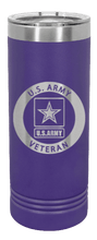 Load image into Gallery viewer, Army Veteran Laser Engraved Skinny Tumbler (Etched)
